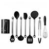 Набор из 9 предметов силиконовой посуды с антипригарным покрытием, ручка из нержавеющей стали, лопатка, венчики для взбивания яиц, кухонные принадлежности, кухонные принадлежности