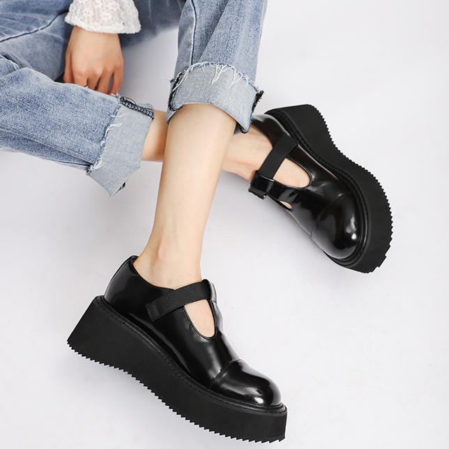 Мода 2024 года, новые маленькие кожаные туфли для женщин, Лолита, ретро, с круглой головкой, Мэри Джейн, модные женские туфли на толстой подошве, женские одинарные туфли