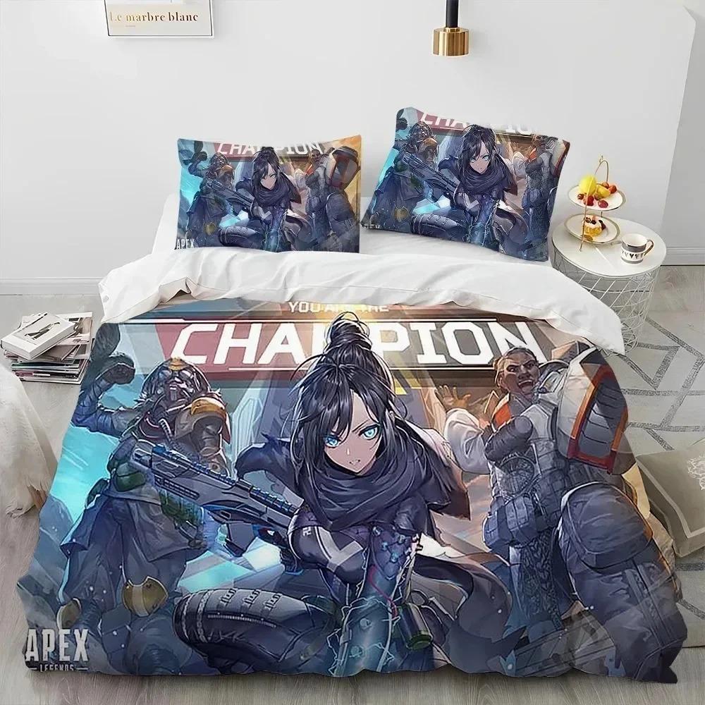 A-Apex Legends Игровой Мультяшный Комплект Постельного Белья Спальня Мягкие Современные Покрывала Удобное Пододеяльник Чехол для Одеяла и Наволочка
