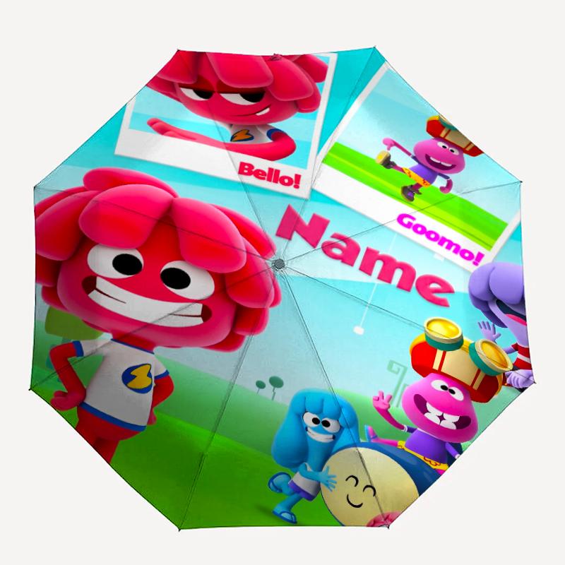 Custom Name Jelly Jamm Theme Automatic Umbrella, Lightweight & Portable, 8 Rib, Perfect for Outdoor Travel, Birthdays, Christmas, Gifts.