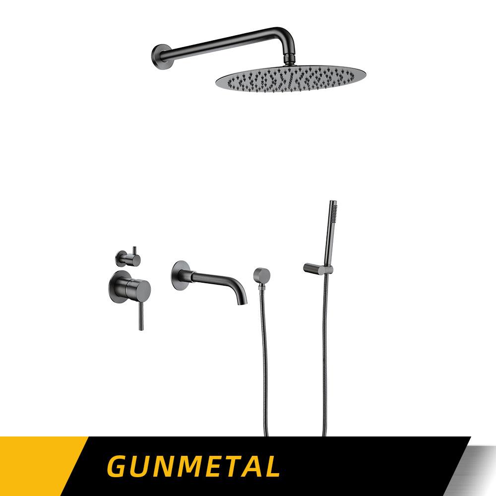 Смеситель для ванной комнаты, душевая система, набор из 3-функционального смесителя для душа, переключающий клапан, бронзовый цвет, 8-16 дюймов, настенный смеситель для душа с дождевой головкой