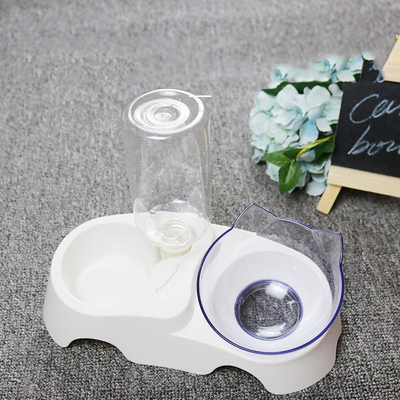 Прозрачная миска для кошки, двойная миска, миска для собаки, миска для собаки, поилка для кормления, миска для собаки и кошки, миска для кошачьей еды, миска для риса, товары для домашних животных