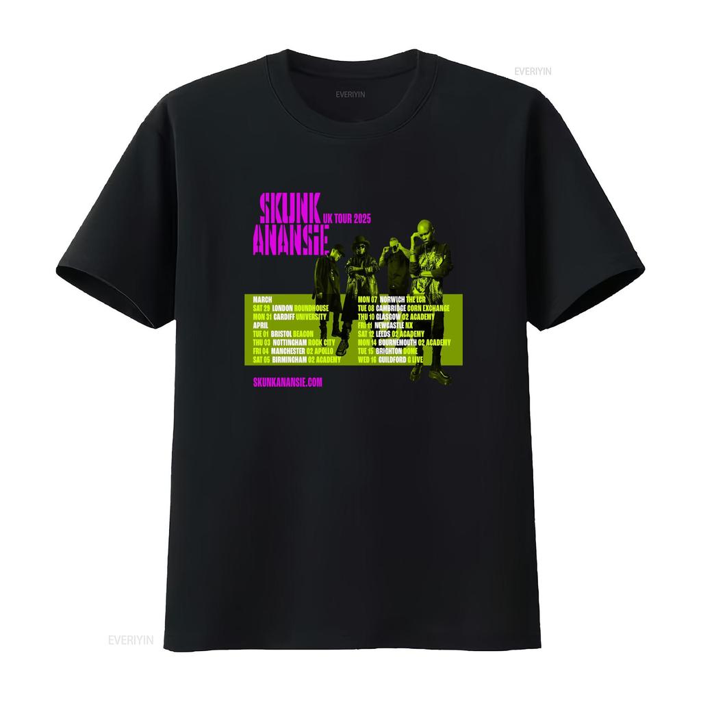 Skunk Anansie Band UK Tour 2025 T Shirt Full Size S 5XL vintage Washed Top For Everyday Wear Unisex Stretched fashion