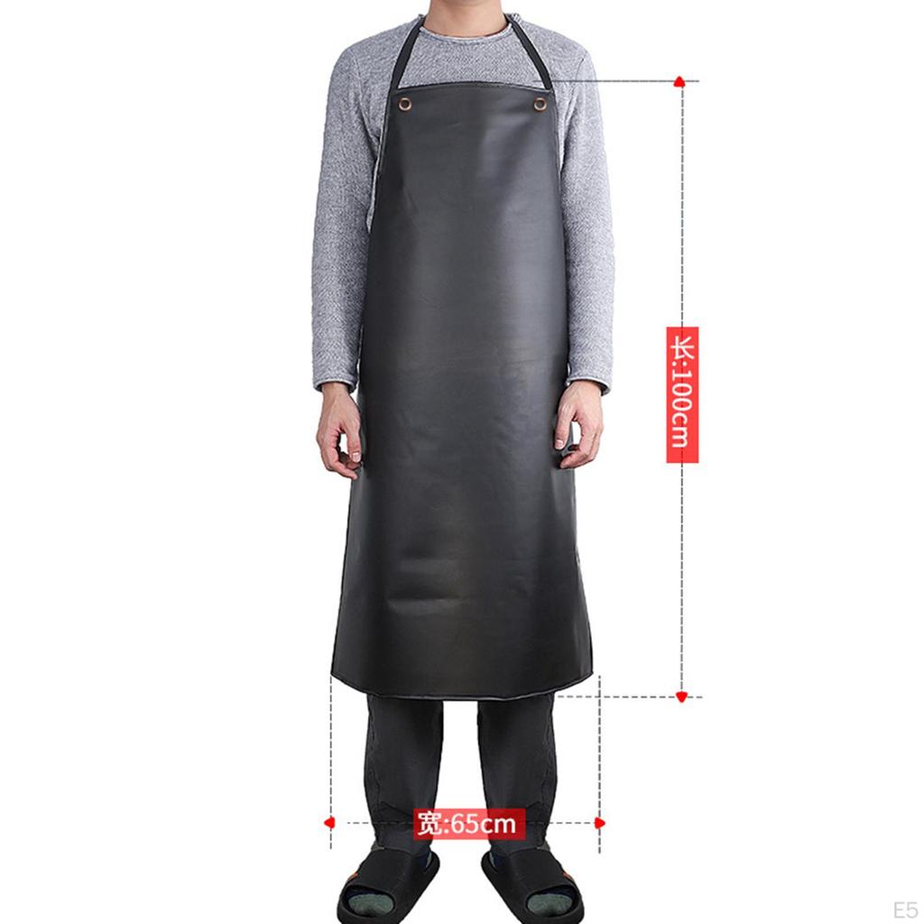 Heavy Duty Waterproof Apron, Oil Resistant Lightweight Wear Industrial Apron for