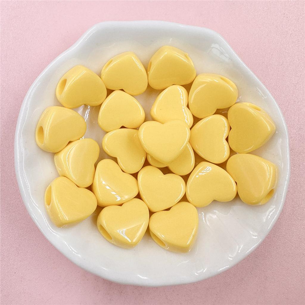 20 шт. 11,7*13,5 мм акриловые макароны цвета сердца свободные бусины DIY материалы для подвесок аксессуары для изготовления ювелирных изделий