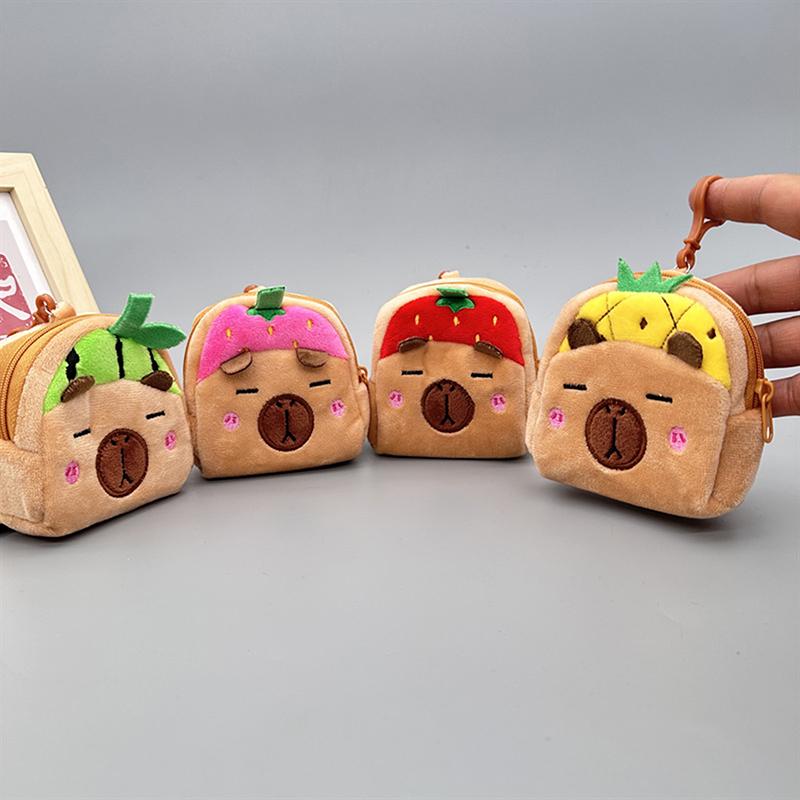 Kawaii Capybara плюшевый брелок мультфильм мини-кошелек для монет автомобиль школьная сумка кулон популярный модный милый подарок