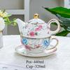 Керамическая кружка с блюдцем BRPeony Flower Ретро Набор для послеобеденного чая Кофейная чашка с блюдцем Наборы Кружка для пары Домашняя креативная посуда для напитков Кружки Домашний подарокEY