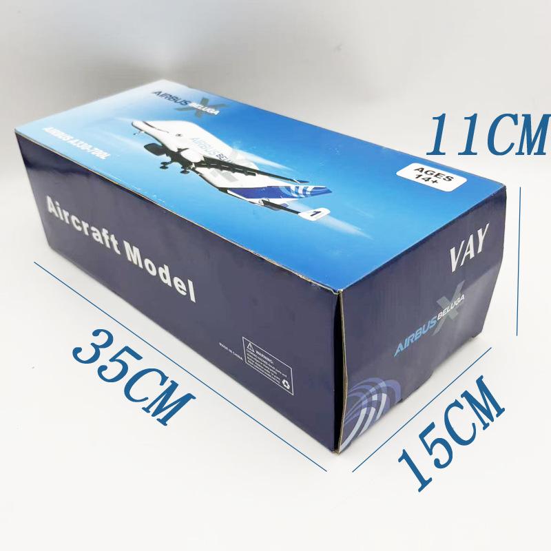 Самолет Масштаб 1/180 Детские игрушки Белуга 30 см Открывающийся грузовой отсек Модель Литая Смола Самолет со стойкой Самолет Подарок для детей
