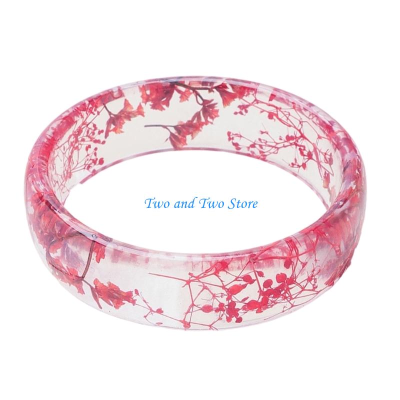 HX6F Lovely Resin Flower Bracelet Elegant Wrist Accessories For Women And Girls