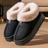 Хлопковые тапочки на толстой подошве зима 2025 новые домашние комнатные нескользящие и теплые парные для улицы хлопковый моп зима