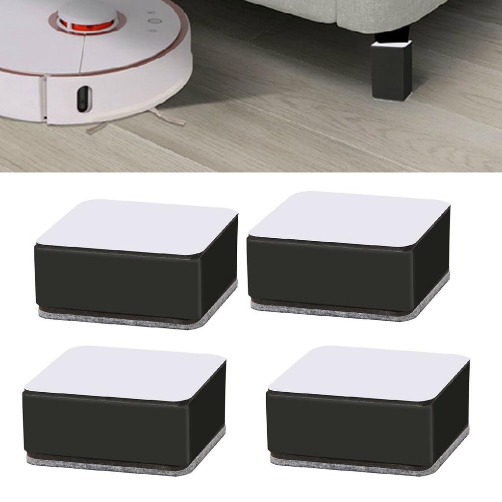 Carbon Steel Furniture Risers Self Adhesive Furniture Lift Anti Slip Low Noise Bed Lifter with Felt