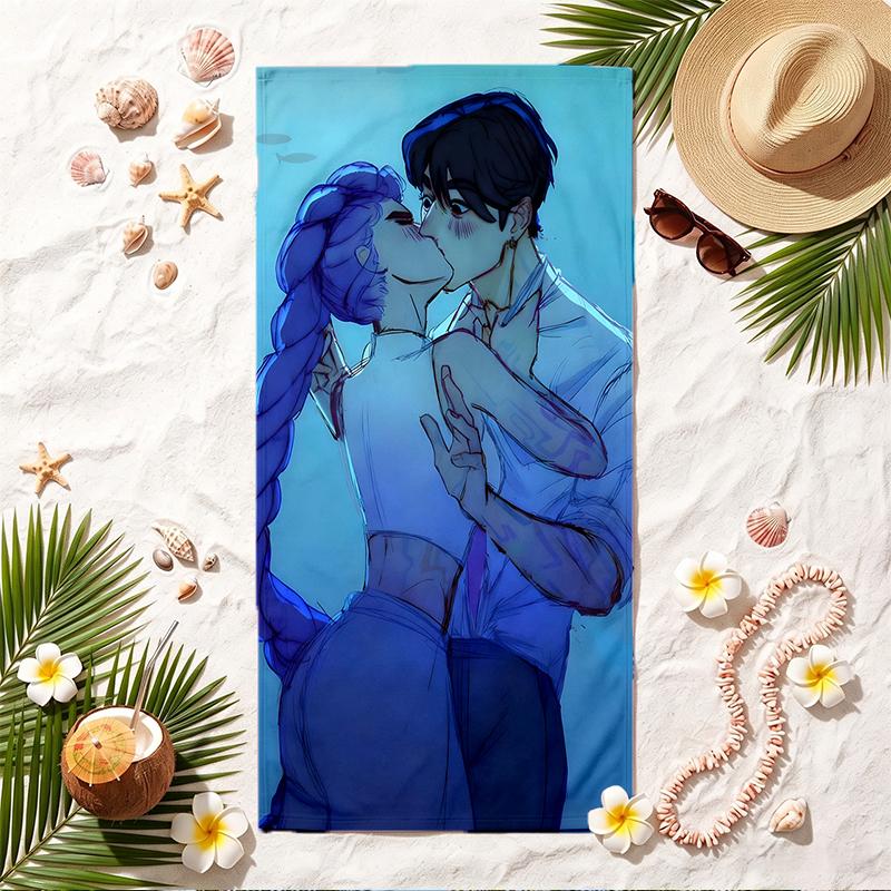 rujinu Soft Beach Towel Stylish Beach Pool Towel for Summer Seaside Vacation Travel