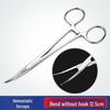 Straight Stainless Steel Hemostatic Forceps - Surgical Clamp for Pets, Fishing, or Hair Removal