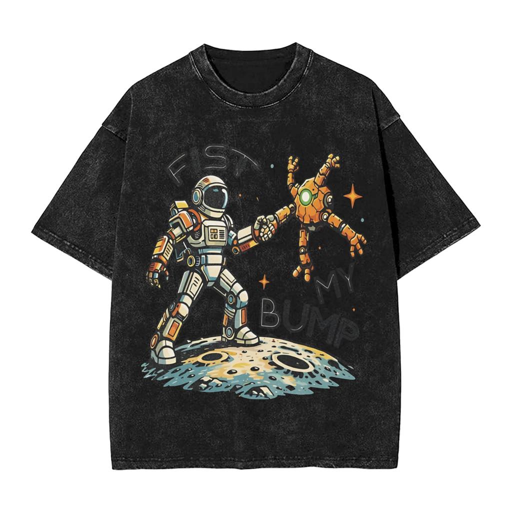 Vintage Project Hail Mary Dr Grace Rocky Jazz Hands Tshirt Men Round Collar Pure Cotton Washed T Shirts Short Sleeve Tee Shirt