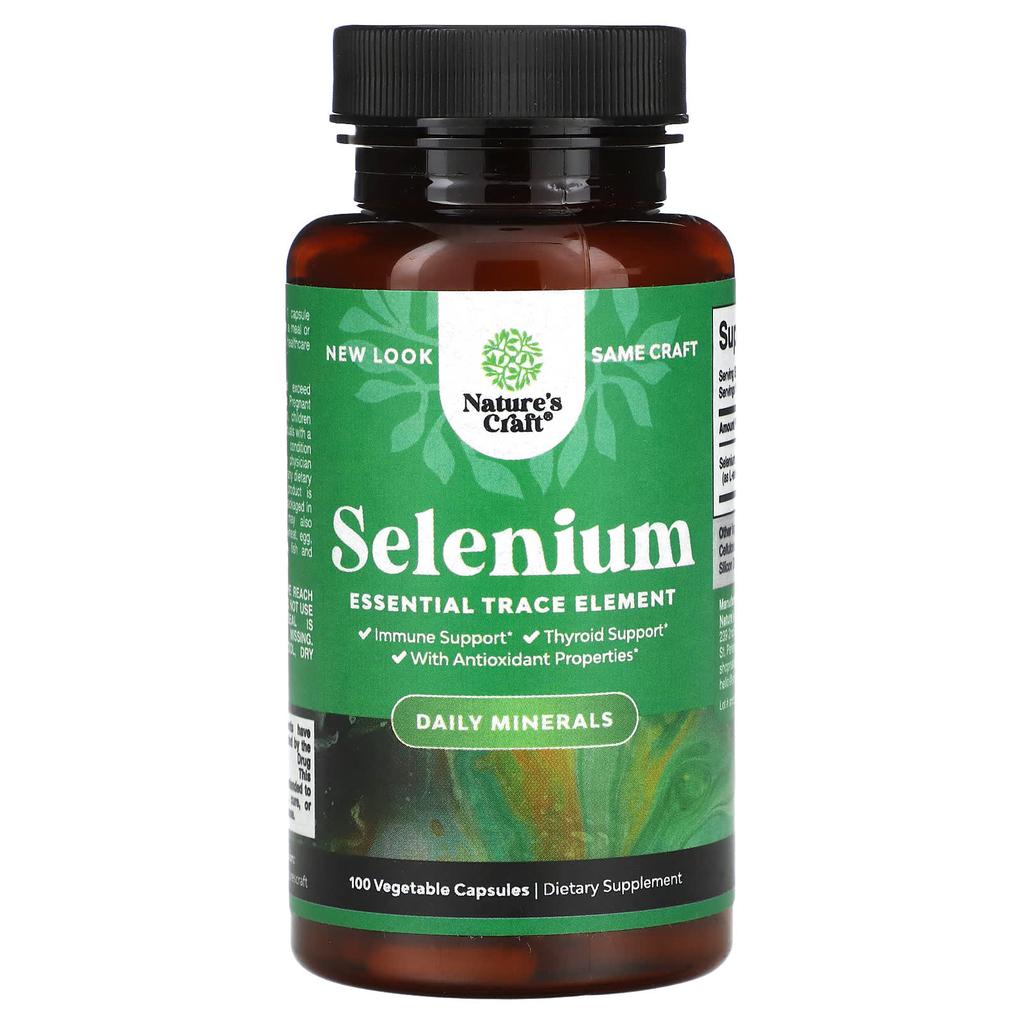 Nature's Craft Selenium, 200Mcg, 100 Veggie Caps