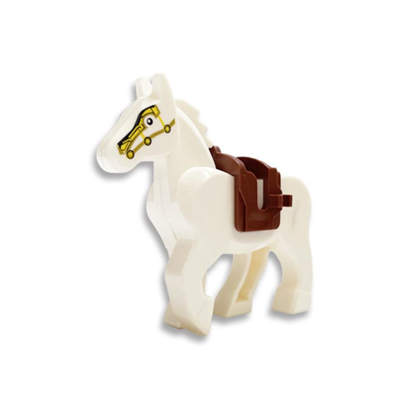 Building Block Military Doll Accessories War Horse Three Color Horse Saddle Equipment Mounted Toy