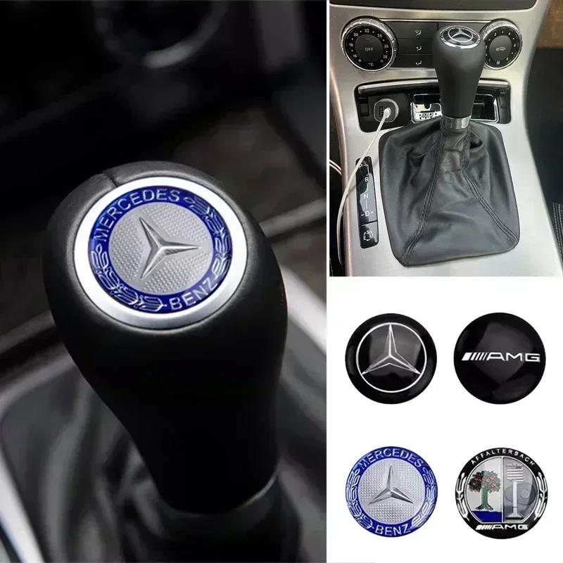 Car Gearbox Control Lever Sticker Shift Handle Decals Accessories For Mercedes Benz AMG W204 W205 W203 W211 W212 W213 W201 W210 uuu1