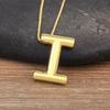 Nidin New Retro Punk Style Copper A-Z Letters Pendant Necklace Initials Alphabet For Women Vintage Name Jewelry Daily Party Gift