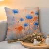 Cushion Cover  Linen  SkinFriendly Soft Decorative Case for Sofa Home Decor Cornflower Pillow cover