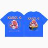 Karol G Tropicoqueta Tour 2026 Графические футболки Мужские Женские Мода Y2k Футболки с коротким рукавом Летние Повседневные Свободные Хлопковые Футболки