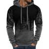 Mens Oversized Hooded Fleece Sweatshirt With Splatter Print Casual Sportswear Long Sleeve Pullover Winter