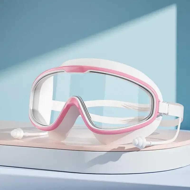 Large Frame Swimming Goggles for Adult Anti-Fog UV Protection Wide View Scuba Diving Swimming Glasses Water Swim Accessories
