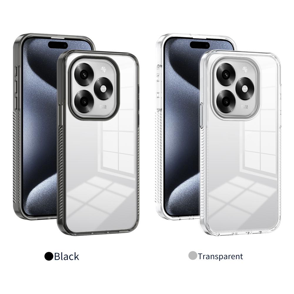 KEYSION Прозрачный чехол для телефона для Itel S23+ S23 Мягкий ТПУ+ПК Противоскользящий HD Прозрачный Ударопрочный Задняя крышка для телефона для Itel A70