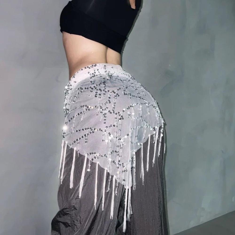 Jazz Dance Belly Dance Belt Tassels Dancer Skirt Fashion Hip Scarf  for Women