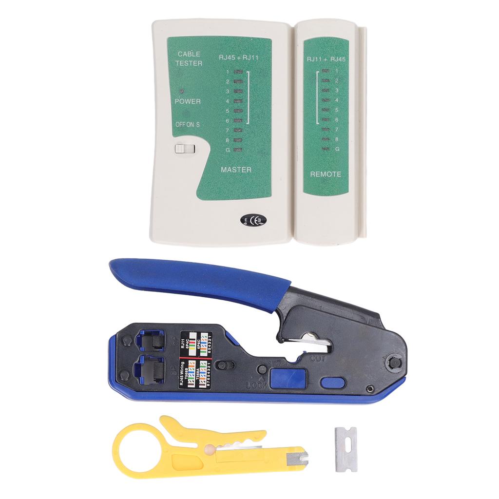 RJ45 Crimping Tool Kit Terminal Crimper Wire Terminals Crimping Tool for Cat5 Cat6 Straight Through