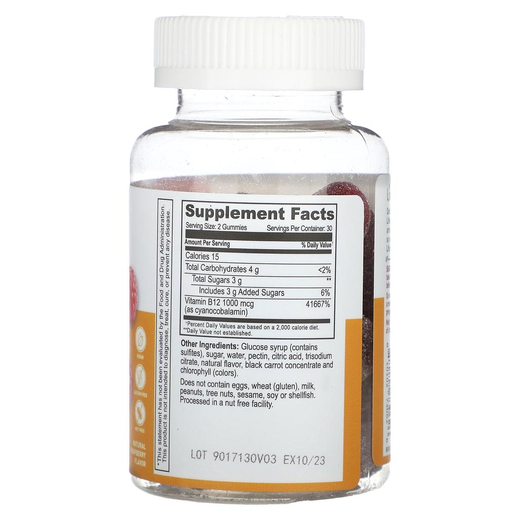 Vitamin B12 Gummies, Natural Raspberry, 60 Gummies (500Mg per Gummie)