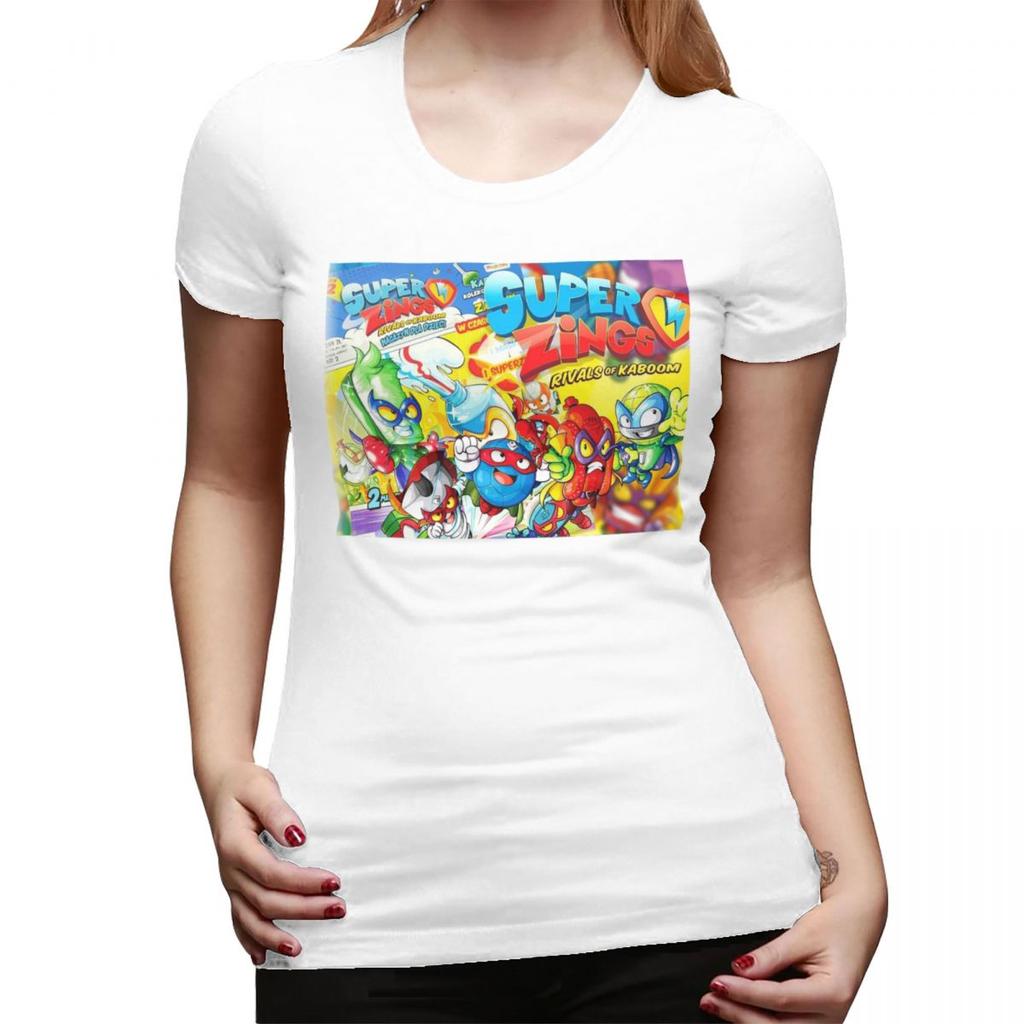 New Super Zings Cartoon Game Superzings TShirt for Women Round Neck Streetwear T Shirts Womens Tees Short Summer Clothes Tops