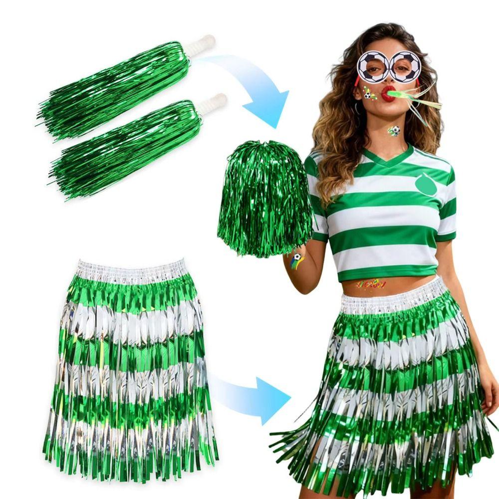 Fringe Skirt Soccer Fan Costume Supplies Set Cheerleading Gear Set Stage Performance Show