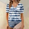 Женские летние топы с коротким рукавом и V-образным вырезом, свободные повседневные футболки