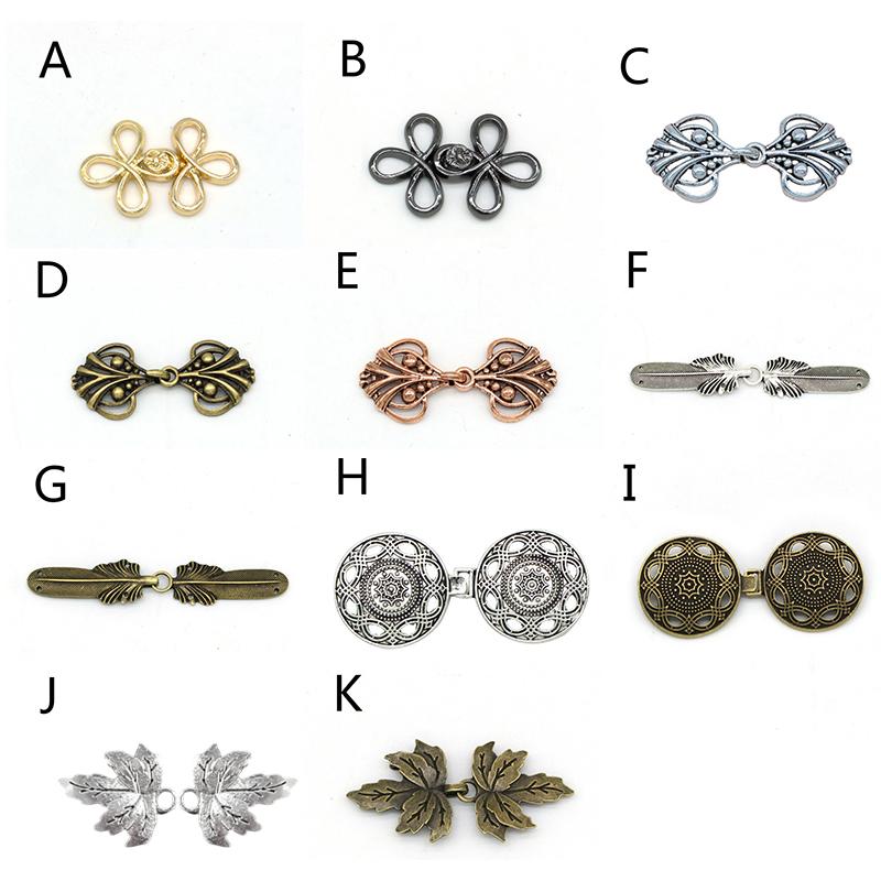 1 пара зажимов для кардигана, застежка для плаща, мини-пряжка из сплава, пришитая к одежде Cheongsam