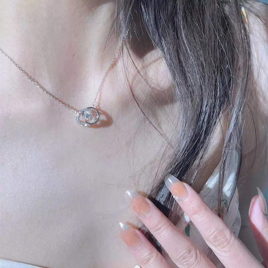 Женское летнее роскошное ожерелье из титановой стали - Дизайн высокого класса, кулон на ключицу