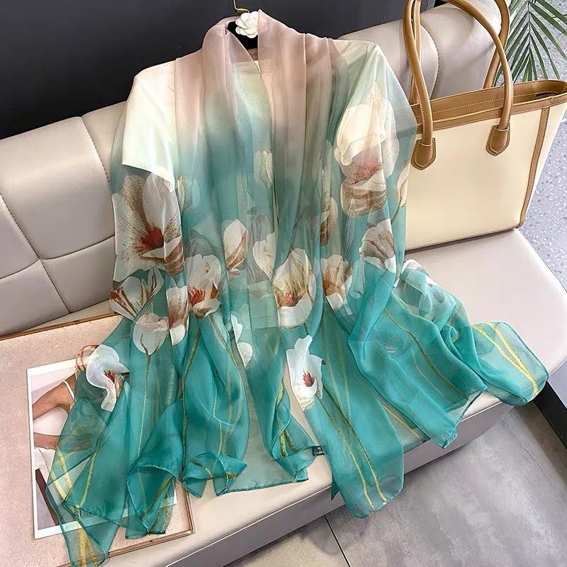 Шелковый шарф Модный дизайн Шейный Фуляр Женская Повязка на голову Роскошный Хиджаб Женский Теплый Пашмина Шарфы Эшарп Шаль Большая Накидка