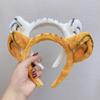 Make Up Cartoon Plush Women Hair Band Korean Style Head Hoop Hair Accessories Tiger Ear Headband