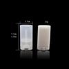 1X 15G Empty Oval Lip Balm Tubes Twist Deodorant Soap Containers White Clear