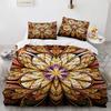 Mandala Duvet Cover Set Boho Style Horse Pattern Chic Polyester Comforter Cover King Twin Size for Teens Adults Kids Bedding Set