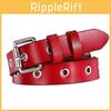 Twolayer Genuine Leather Belt For Women With Vintage Round Ring Design For Fashionistas