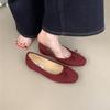 Fashion 6 Colors Women Faux Suede Bowtie Ballets Shoes Ladies Dress Slip On Flats Loafers Female Soft Soled Moccasines Pig Toe Ballerina