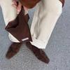 Модные туфли на плоской подошве женские ботильоны с квадратным носком модные замшевые прогулочные туфли 2024 зимние новые тенденции дизайнерское платье готические ботинки женские