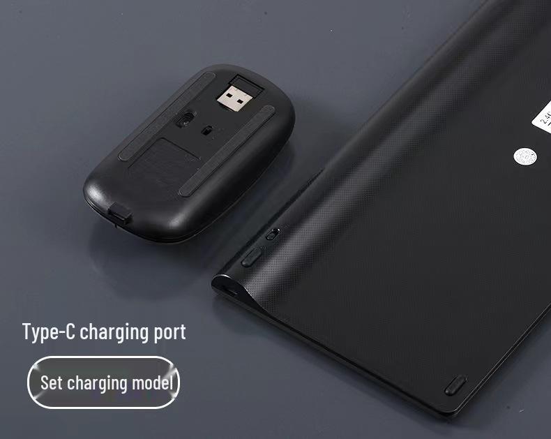 Набор беспроводной перезаряжаемой клавиатуры и мыши на 99 клавиш: Bluetooth/2.4G, Универсальные бесшумные клавиши