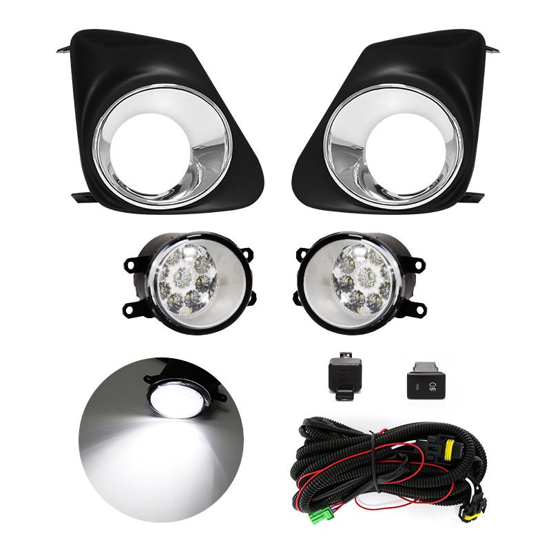 Для Toyota Corolla Altis 2011 2012 2013 Противотуманные фары Дневные ходовые огни Хромированные провода Реле переключателя