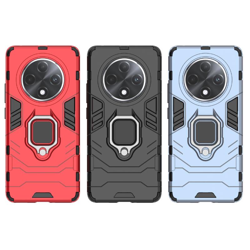 Для OPPO A3 Pro 5G задняя крышка телефона чехол противоударный броня против падения металлический держатель кольца магнитный защитный чехол Funda Coque