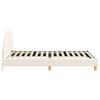 Children s Bed Frame with Headboard Cream 80 x 200 cm Boucle