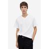 Футболка HM Regular Fit с V-образным вырезом, белая