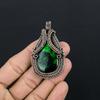 Green Flash Labradorite Pendant Gemstone Jewelry, 999 Copper Wire Wrapped Pendant, Handmade Jewelry Birthstone Pendant, Gift For Him