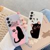 Милый кот мультфильм мягкий прозрачный силиконовый чехол для Samsung A55 A35 M35 M34 S24 Xiaomi Redmi Note 13 Pro 13C Poco M6 камера противоударный защитный чехол