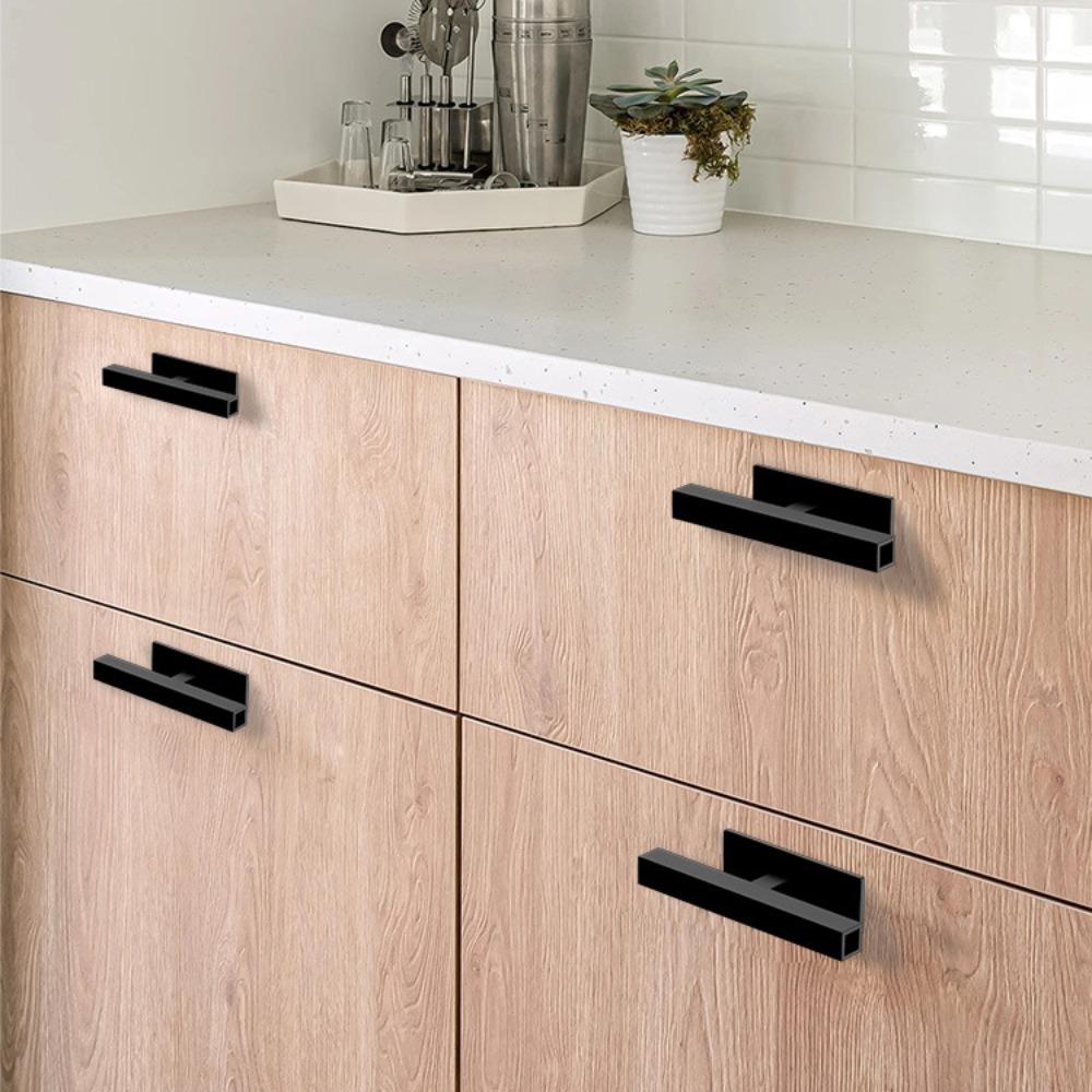 2Pcs Hardware Door Knob Self-Adhesive Door Handlebar Fashion Door Handle  Cupboard